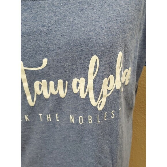ZETA TAU ALPHA SORORITY BLUE T-SHIRT TOP WOMEN SMALL SEEK THE NOBLEST SISTERS - Picture 6 of 12